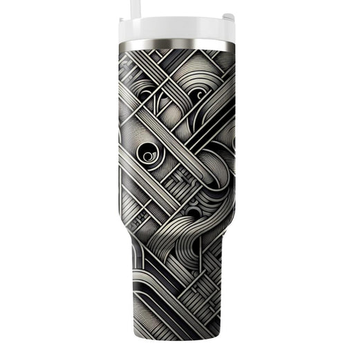 Sophisticated Crosshatch Pattern  Custom Tumblers