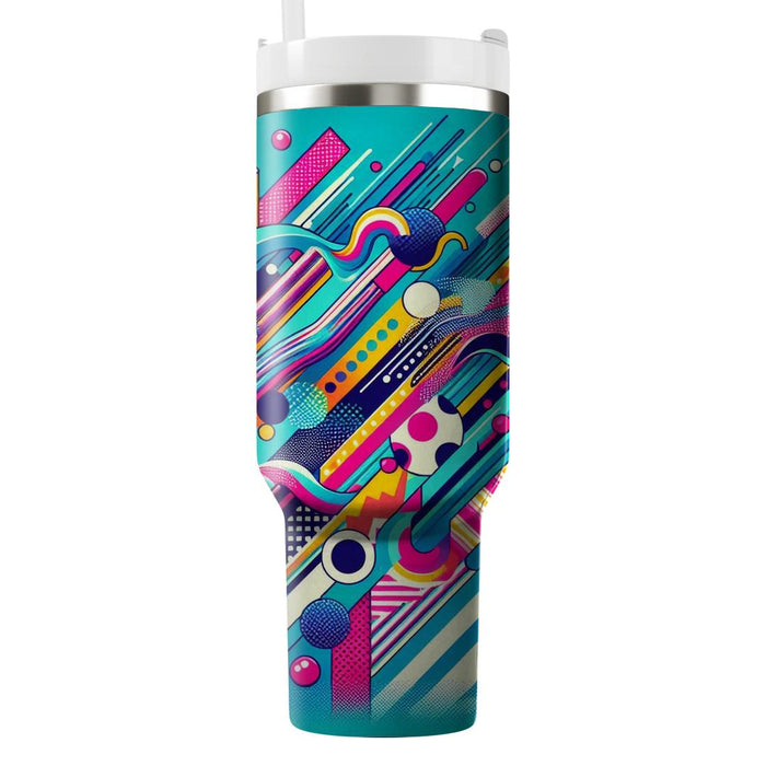 Vibrant 80s Patterns  Travel Tumblers