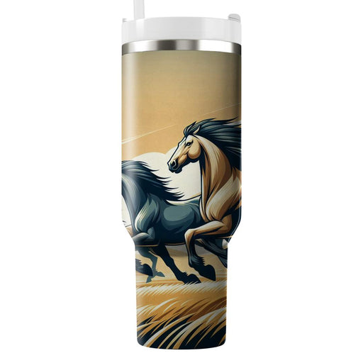 Wild Stallion Plains  Custom Tumblers