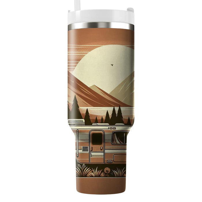 Vintage Camper Adventure  Personalized Tumblers