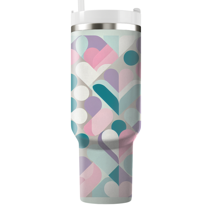 Interlocking Geometric Hearts  Insulated Tumblers