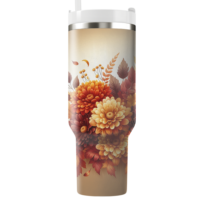 Autumn Blooms Delight  Unique Tumblers