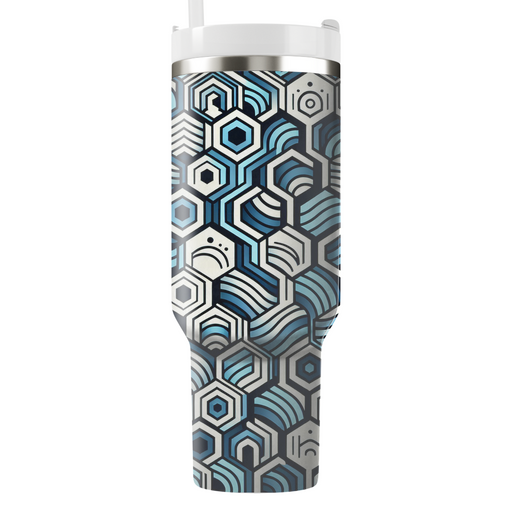 Hexagonal Waves Decorative Tumblers