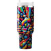 Vibrant Pixel Patterns  Custom Tumblers