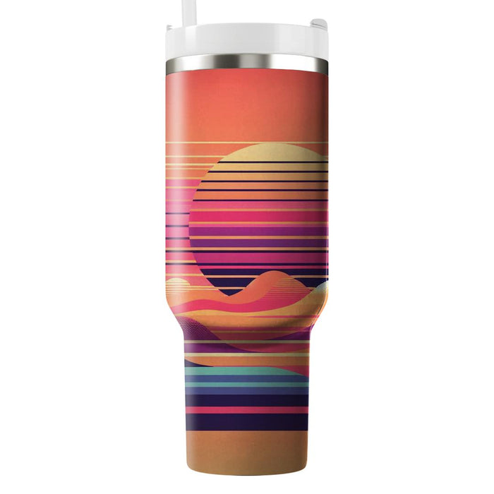 Sunset Spectrum Surreal Travel Tumblers