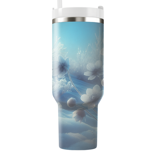 Winter Frost Floral  Custom Tumblers