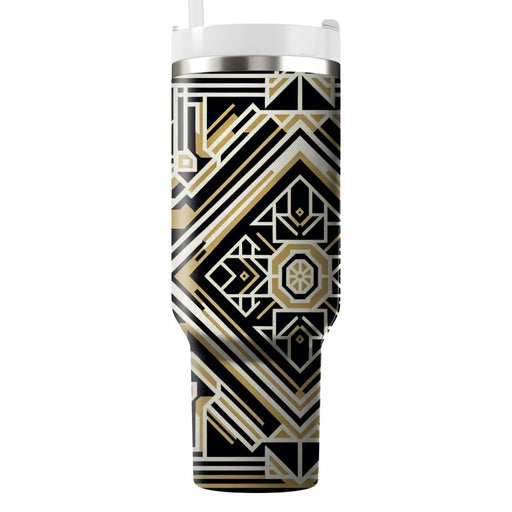 Geometric Art Deco Pattern  Travel Tumblers