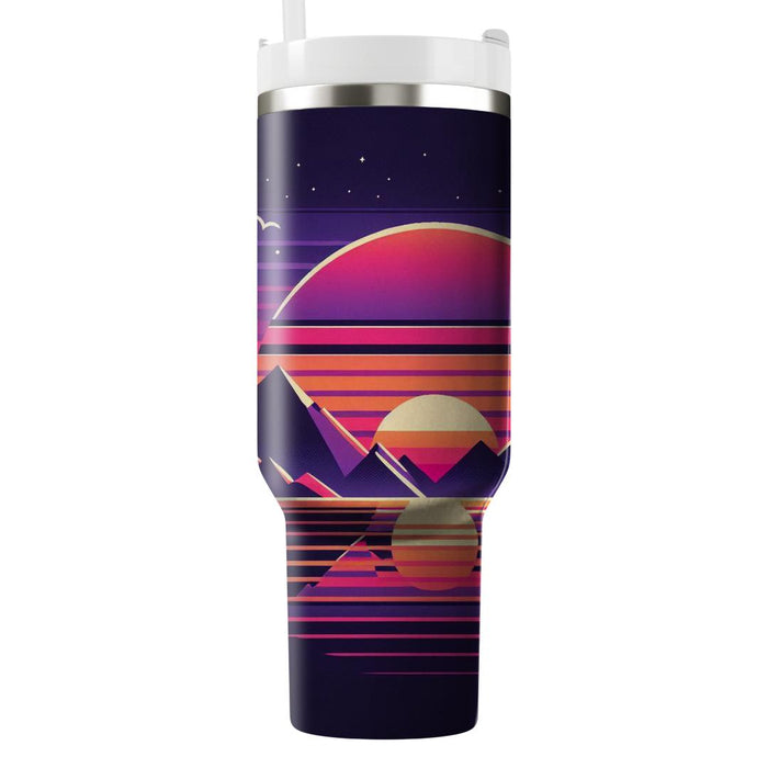 Synthwave Sunset Serenity  Tumbler Cups