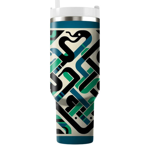 Zigzag Serpent Pattern  Insulated Tumblers