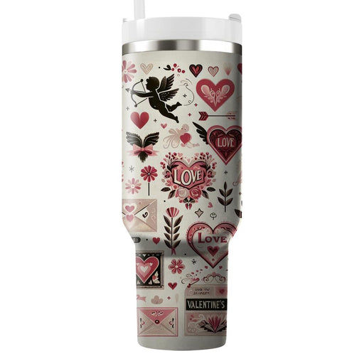 Vintage Charms - A Retro Valentine’s Day  Personalized Tumblers