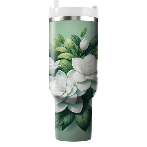 Fresh Gardenia Elegance  Insulated Tumblers