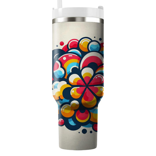 Vibrant Tie-dye Circles  Personalized Tumblers