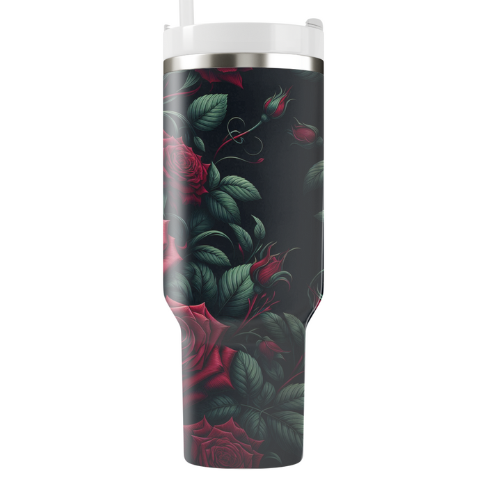 Sophisticated Floral Noir  Custom Tumblers