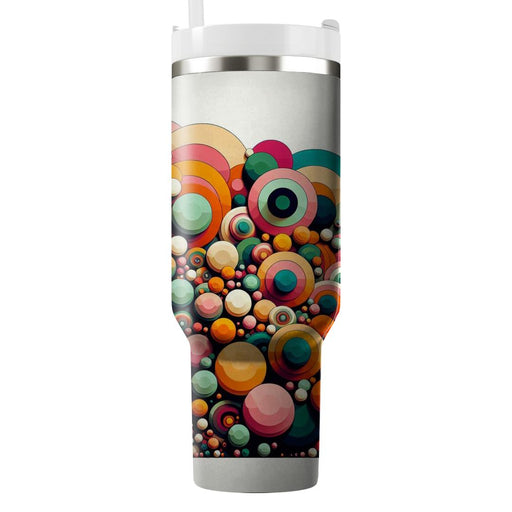 Retro Mod Circles  Tumbler Cups