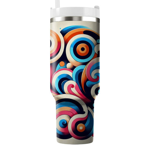 Whimsical Tie-dye Spirals  Tumblers With Lids