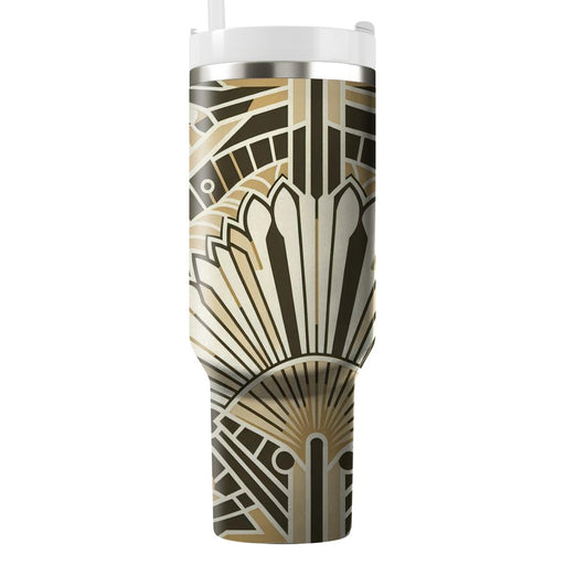 Art Deco Fan Flair  Insulated Tumblers