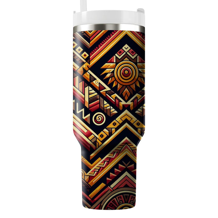 Aztec Sunrise Chevron  Personalized Tumblers