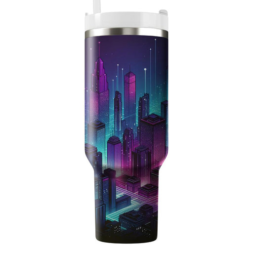 Futuristic Synthwave Skyline  Tumblers For Gifts