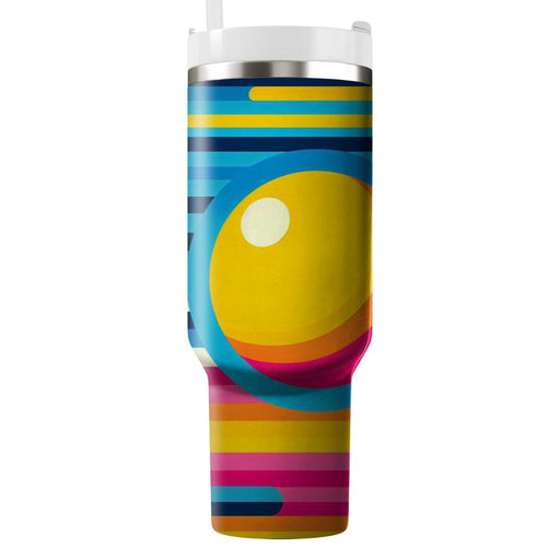 Funky Retro Stripes  Tumbler Cups