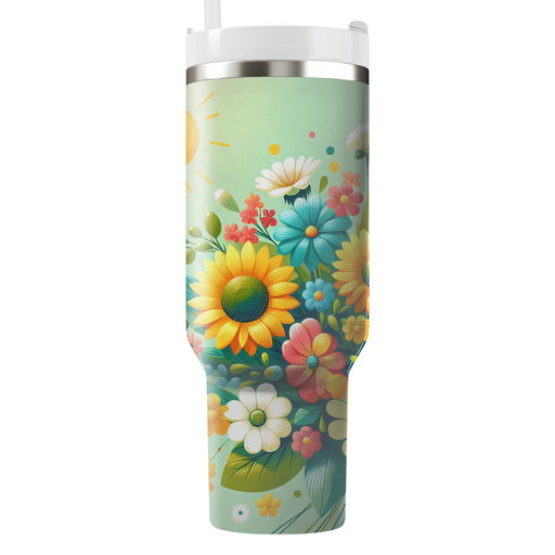 Sunny Days Floral Celebration  Custom Tumblers