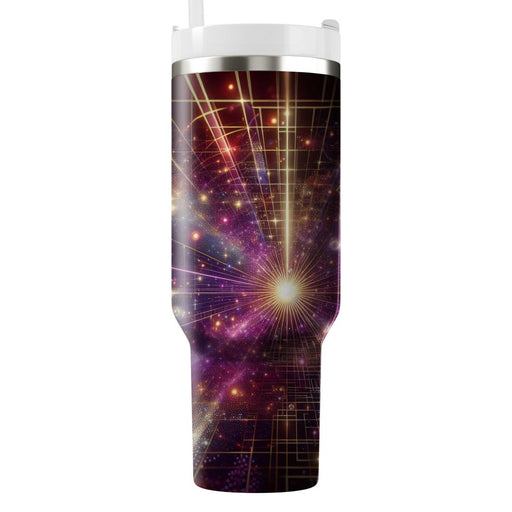 Galactic Grid Glitz Travel Tumblers