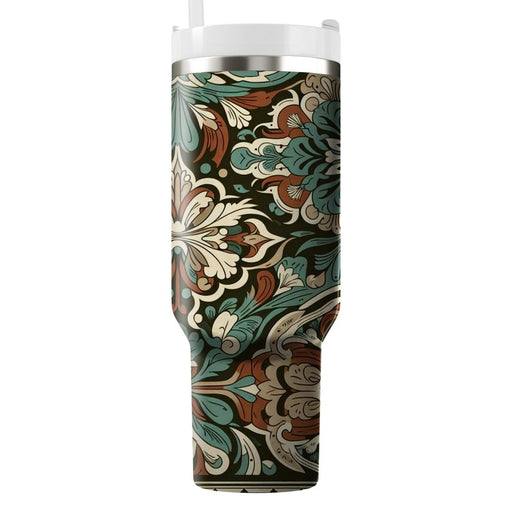 Vintage Floral Tapestry  Decorative Tumblers