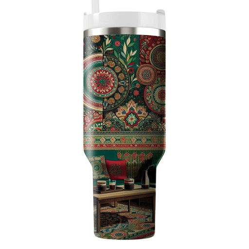 Vibrant Threads - A Cultural Tapestry  Tumbler Cups