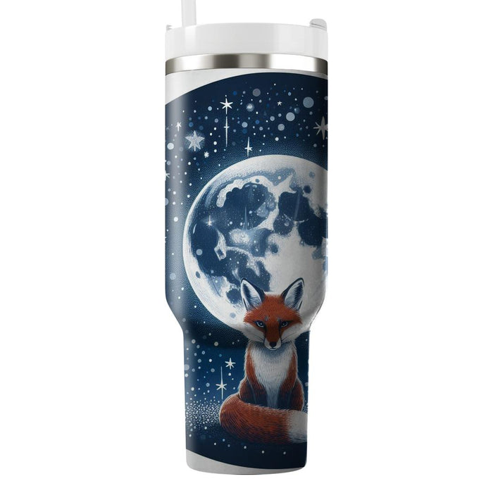 Whimsical Fox And Moon  Custom Tumblers