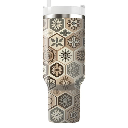 Hexagonal Nature Embrace  Tumbler Cups