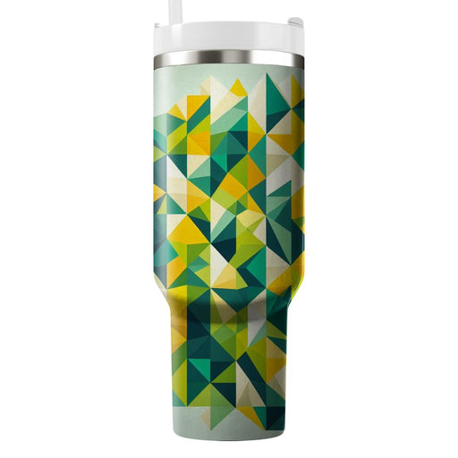 Abstract Triangular Mosaic  Personalized Tumblers