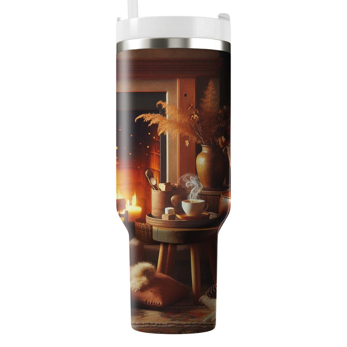 Winter Cozy Firelight  Insulated Tumblers