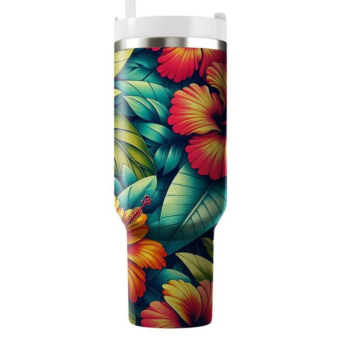 Vivid Tropical Blooms  Insulated Tumblers