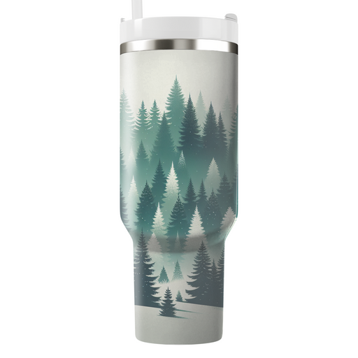 Winter Evergreen Harmony  Tumblers With Lids