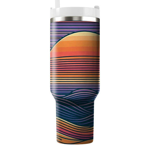 Sunset Horizon Lines  Insulated Tumblers