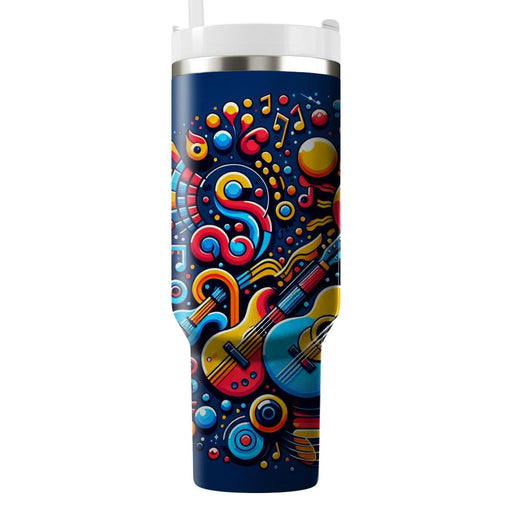 Retro Groovy Guitar  Tumbler Cups