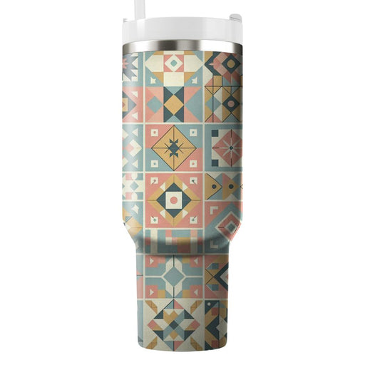 Vintage Quilt Patchwork  Tumblers For Gifts