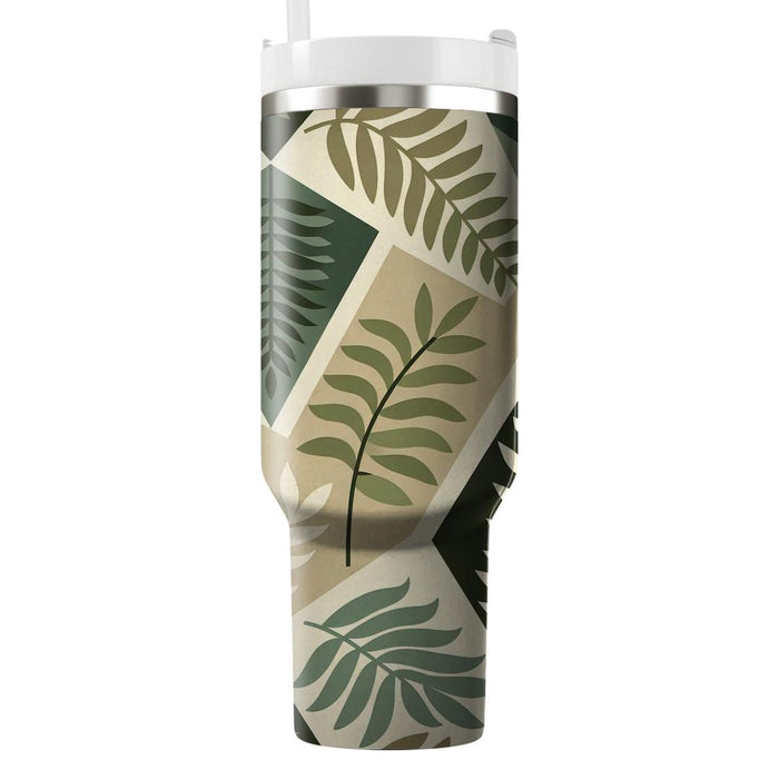 Geometric Fern Pattern  Travel Tumblers