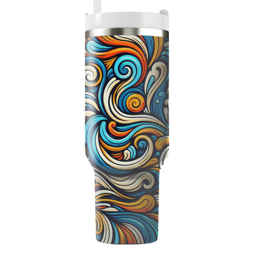 Vivid Abstract Swirls  Custom Tumblers