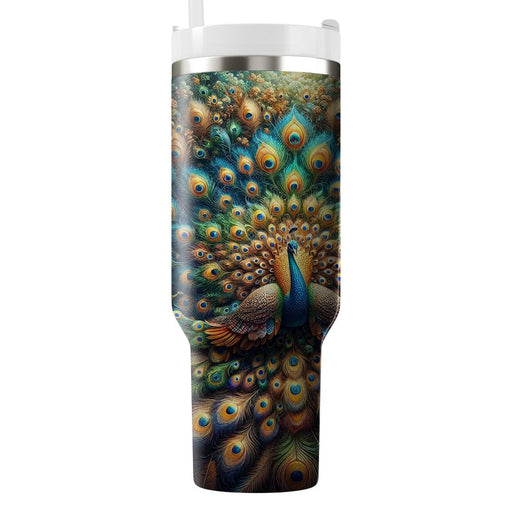 Vivid Peacock Plume  Decorative Tumblers