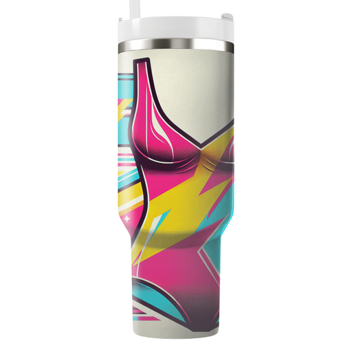 Electric Color Block Swimsuit Custom Tumblers