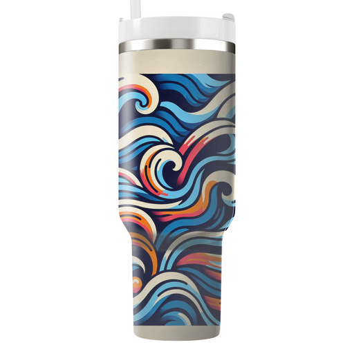 Abstract Wave Pattern  Decorative Tumblers