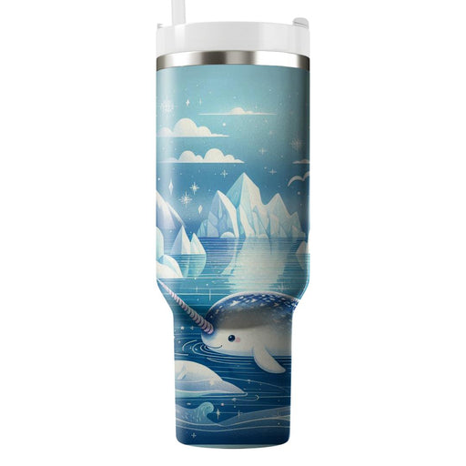 Whimsical Narwhal Odyssey  Tumbler Cups