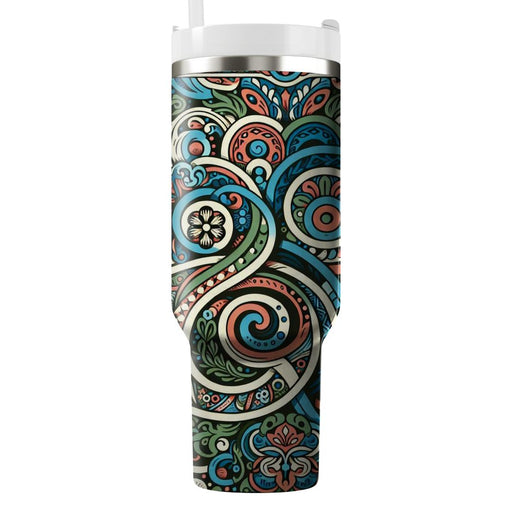 Vintage Paisley Groove  Travel Tumblers