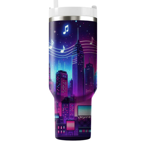 Synthpop Nightscape  Custom Tumblers