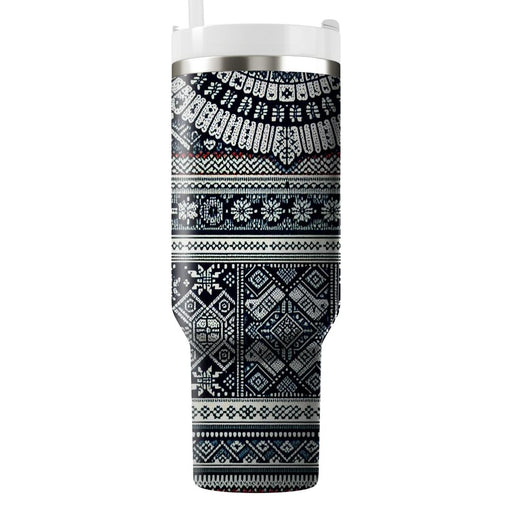 Winter Nordic Elegance Tumblers With Lids