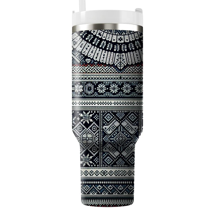 Winter Nordic Elegance Tumblers With Lids