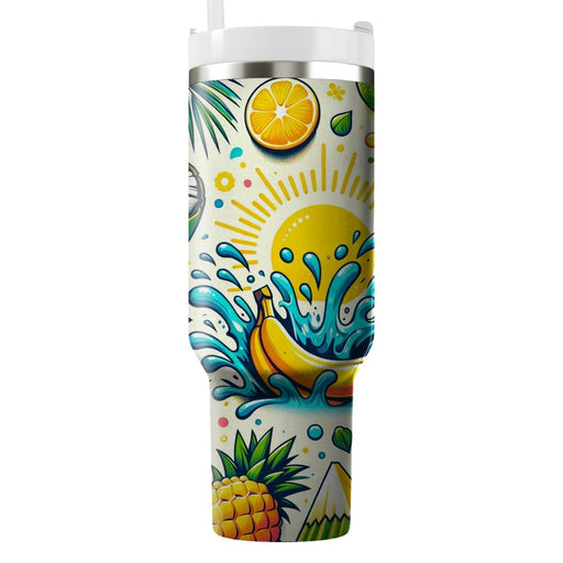 Vibrant Summer Splash  Travel Tumblers