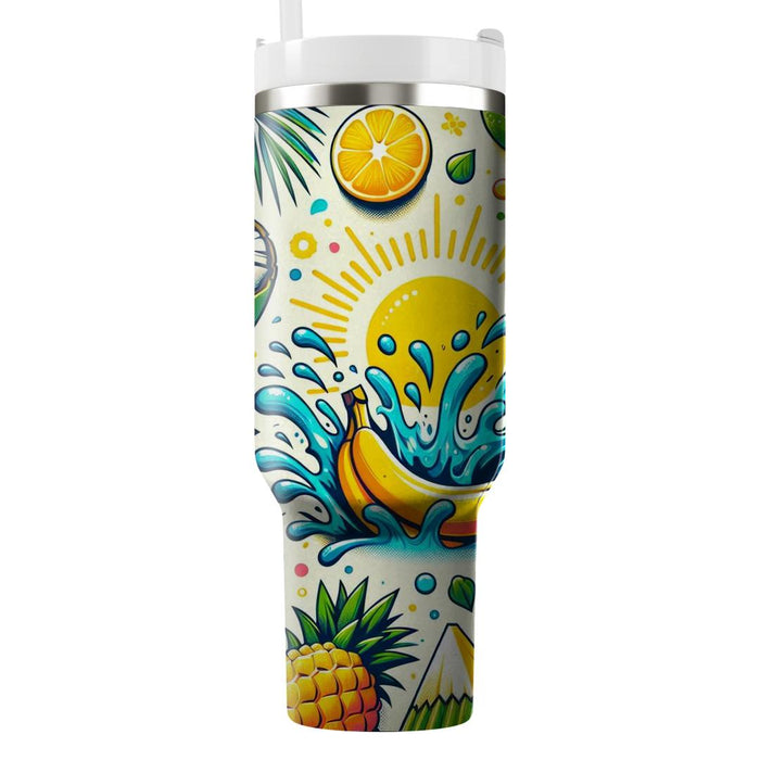 Vibrant Summer Splash  Travel Tumblers