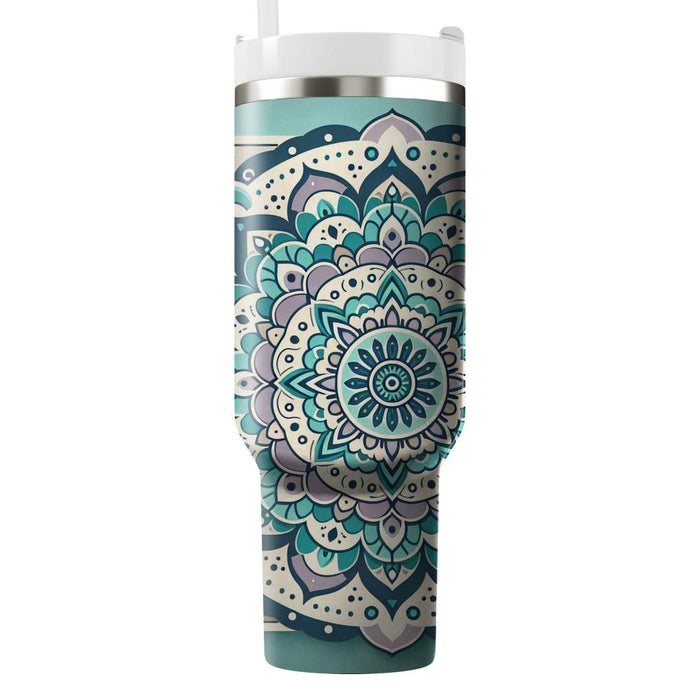 Artistic Circular Mandala  Travel Tumblers