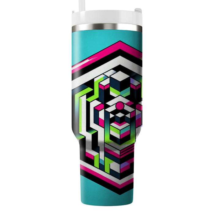 Retro Optical Illusion  Tumblers For Gifts